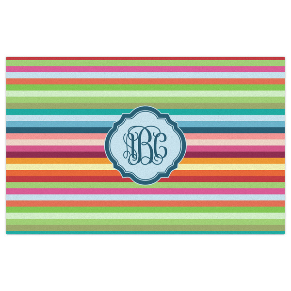 Retro Horizontal Stripes Indoor / Outdoor Rug - 5'x8' - Front Flat