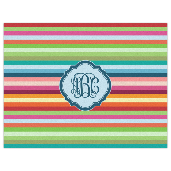 Retro Horizontal Stripes Indoor / Outdoor Rug - 6'x8' - Front Flat