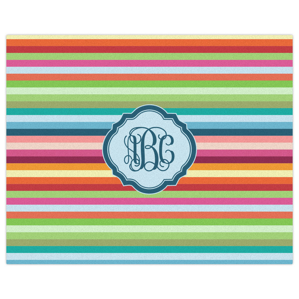Retro Horizontal Stripes Indoor / Outdoor Rug - 8'x10' - Front Flat