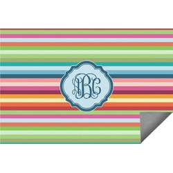 Retro Horizontal Stripes Indoor / Outdoor Rug (Personalized)