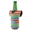 Retro Horizontal Stripes Jersey Bottle Cooler - ANGLE (on bottle)