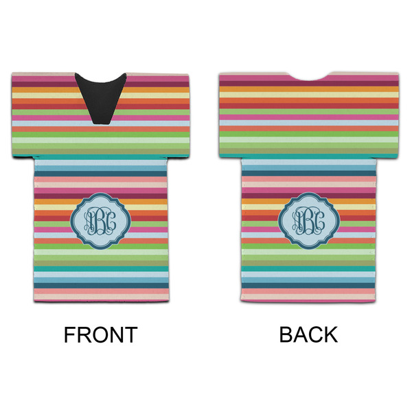 Retro Horizontal Stripes Jersey Bottle Cooler - APPROVAL