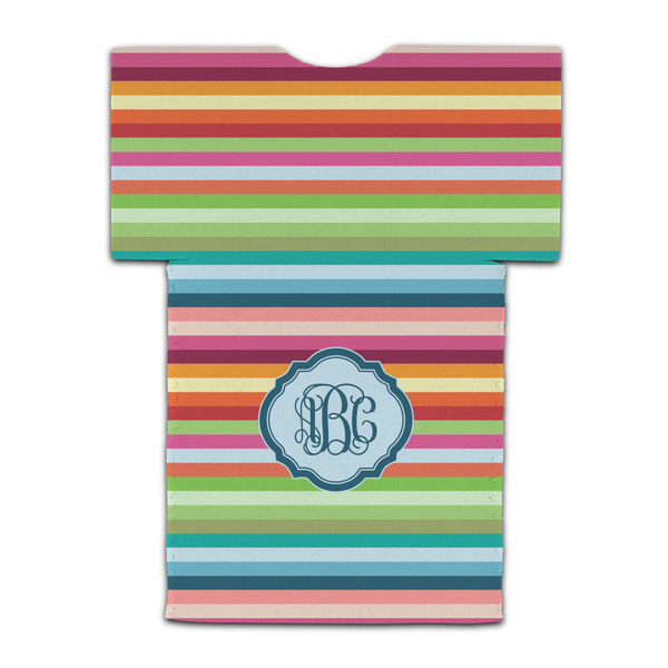 Retro Horizontal Stripes Jersey Bottle Cooler - BACK (flat)