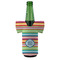 Retro Horizontal Stripes Jersey Bottle Cooler - FRONT (on bottle)