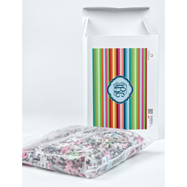 Retro Horizontal Stripes Jigsaw Puzzle 1014 Piece - Box