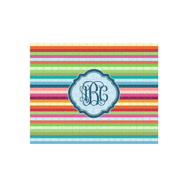 Custom Retro Horizontal Stripes 252 pc Jigsaw Puzzle (Personalized)