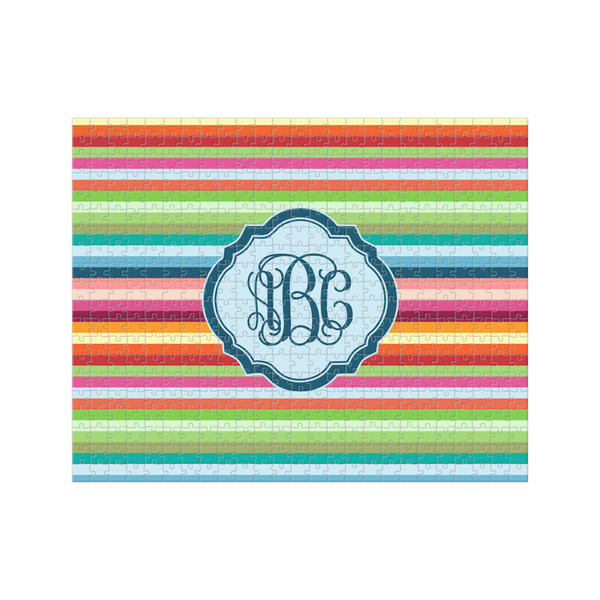Custom Retro Horizontal Stripes 500 pc Jigsaw Puzzle (Personalized)