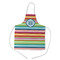Retro Horizontal Stripes Kid's Apron w/ Monogram