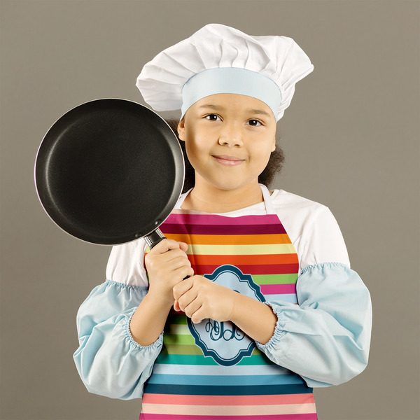 Retro Horizontal Stripes Kid's Aprons - Medium - Lifestyle