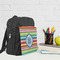 Retro Horizontal Stripes Kid's Backpack - Lifestyle