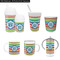 Retro Horizontal Stripes Kid's Drinkware - Customized & Personalized