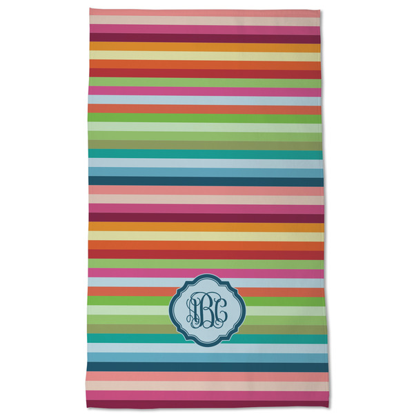 Retro Horizontal Stripes Kitchen Towel - Poly Cotton - Full Front