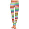 Retro Horizontal Stripes Ladies Leggings - Extra Small