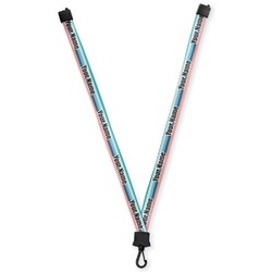 Retro Horizontal Stripes Lanyard (Personalized)