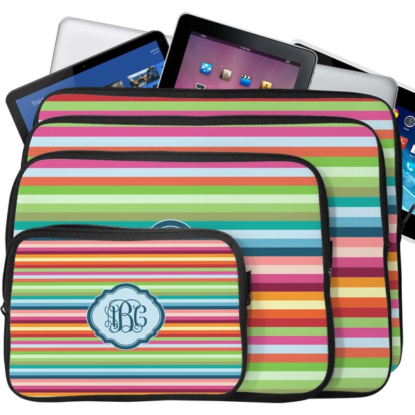 Retro Horizontal Stripes Laptop Case Sizes