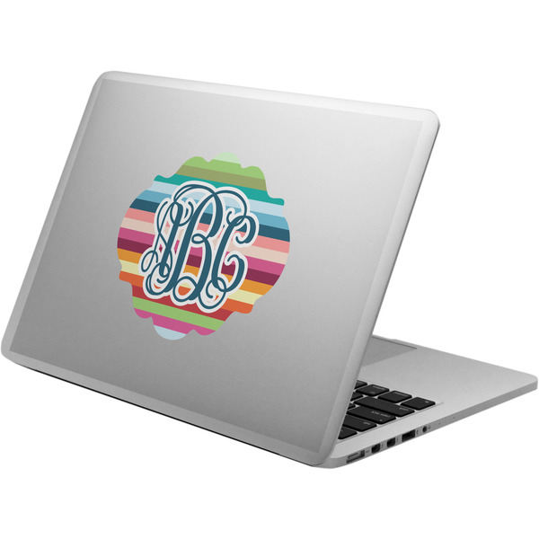 Custom Retro Horizontal Stripes Laptop Decal (Personalized)