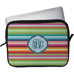 Retro Horizontal Stripes Laptop Sleeve / Case (Personalized)