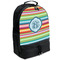 Retro Horizontal Stripes Backpacks - Black (Personalized)