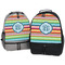 Retro Horizontal Stripes Large Backpacks - Both
