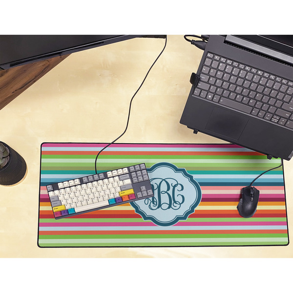 Retro Horizontal Stripes Large Gaming Mats - LIFESTYLE