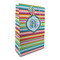 Retro Horizontal Stripes Large Gift Bag (Personalized)
