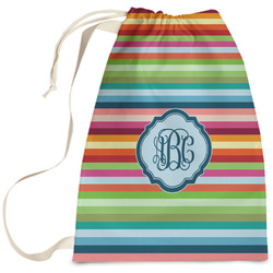 Retro Horizontal Stripes Laundry Bag (Personalized)