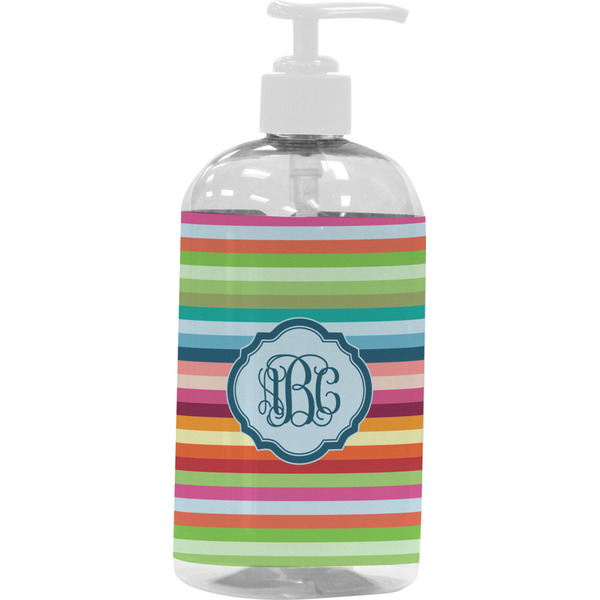 Retro Horizontal Stripes Large Liquid Dispenser (16 oz) - White