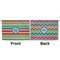 Retro Horizontal Stripes Large Zipper Pouch Approval (Front and Back)