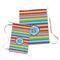 Retro Horizontal Stripes Laundry Bag - Both Bags