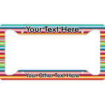 Retro Horizontal Stripes License Plate Frame (Personalized)