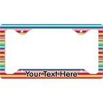 Retro Horizontal Stripes License Plate Frame - Style C (Personalized)