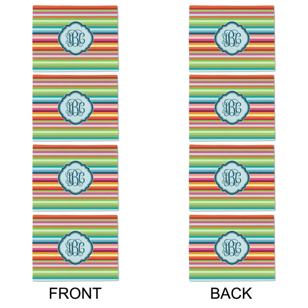 Retro Horizontal Stripes Linen Placemat - APPROVAL Set of 4 (double sided)