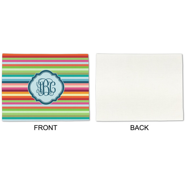 Retro Horizontal Stripes Linen Placemat - APPROVAL Single (single sided)