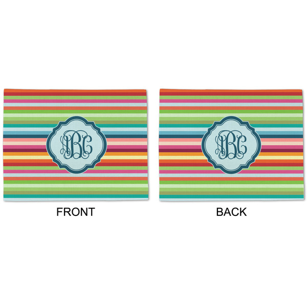 Retro Horizontal Stripes Linen Placemat - APPROVAL (double sided)