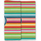 Retro Horizontal Stripes Linen Placemat - Folded Half (double sided)