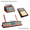 Retro Horizontal Stripes Mahogany Desk Accessories