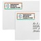 Retro Horizontal Stripes Mailing Labels - Double Stack Close Up