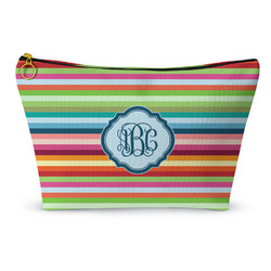 Retro Horizontal Stripes Makeup Bag - Small - 8.5"x4.5" (Personalized)