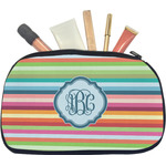 Retro Horizontal Stripes Makeup / Cosmetic Bag - Medium (Personalized)