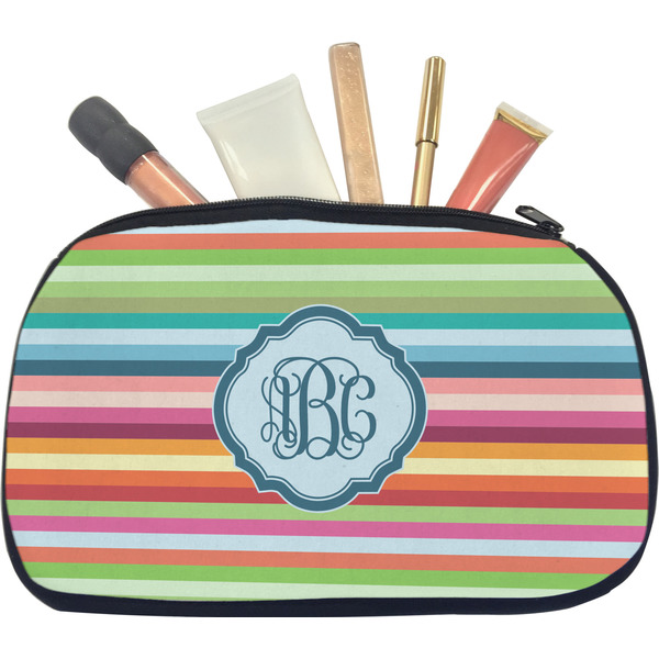 Retro Horizontal Stripes Makeup Bag Medium