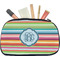 Retro Horizontal Stripes Makeup / Cosmetic Bag - Medium (Personalized)