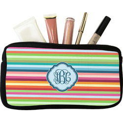 Retro Horizontal Stripes Makeup / Cosmetic Bag (Personalized)