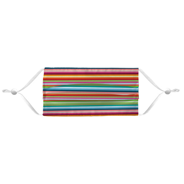 Retro Horizontal Stripes Mask - Pleated (new) APPROVAL