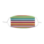 Retro Horizontal Stripes Kid's Cloth Face Mask - XSmall