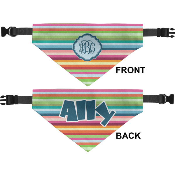 Retro Horizontal Stripes Medium Dog Bandana Approval