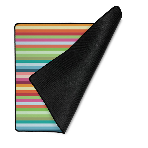 Retro Horizontal Stripes Medium Gaming Mats - FRONT W/FOLD