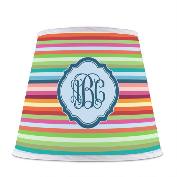 Retro Horizontal Stripes Poly Film Empire Lampshade - Front View