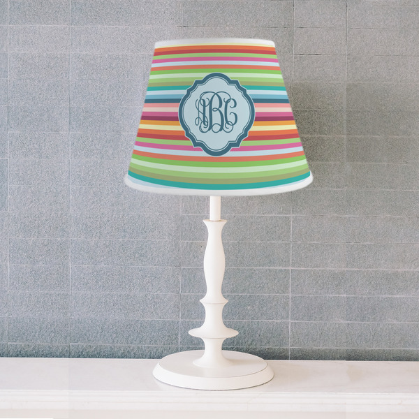 Retro Horizontal Stripes Poly Film Empire Lampshade - Lifestyle
