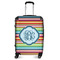 Retro Horizontal Stripes Medium Travel Bag - With Handle