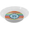 Retro Horizontal Stripes Melamine Bowl (Personalized)